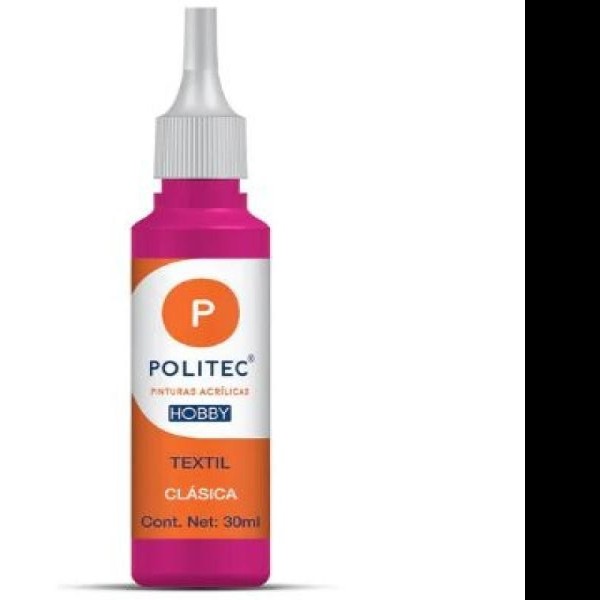 PINTURA TEXTIL CLASICA 30ML POLITEC ROSA 635 E12 C240